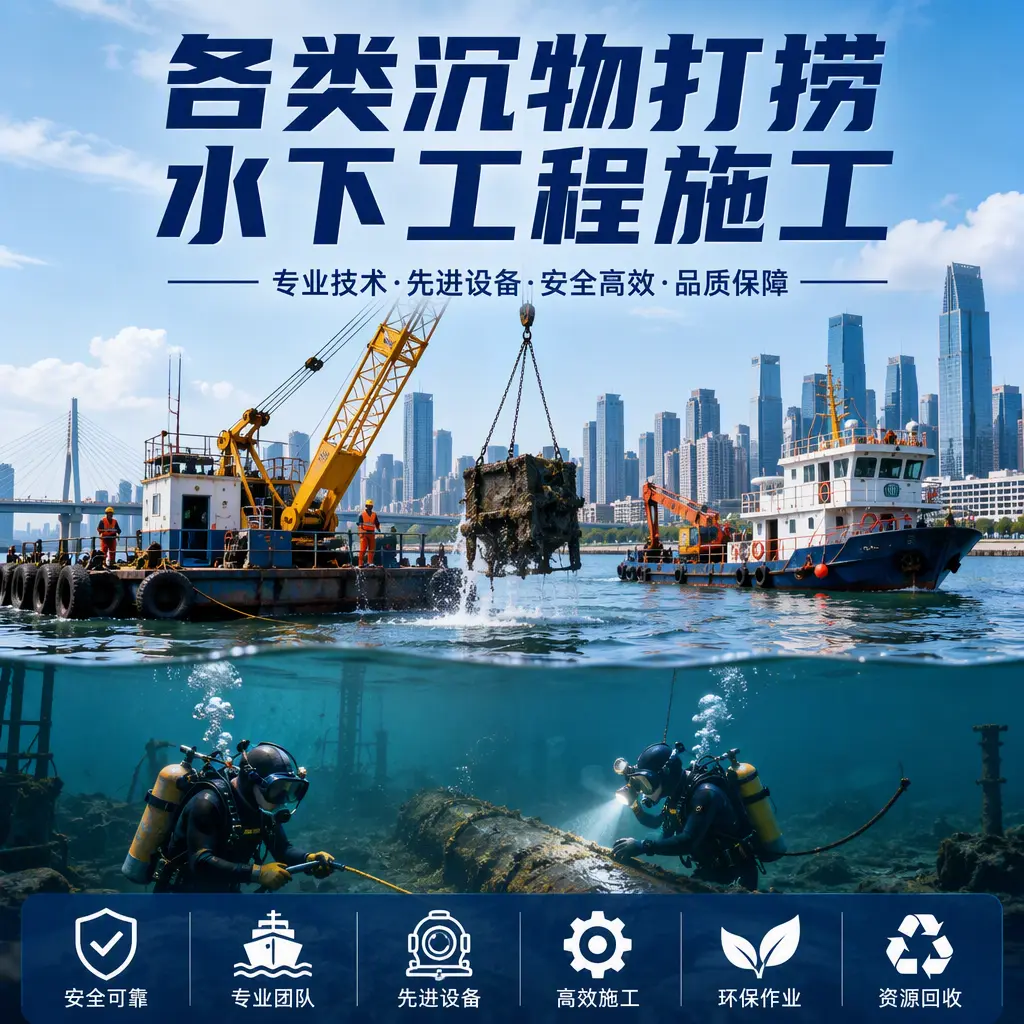 石屏各类沉物打捞,水下工程施工